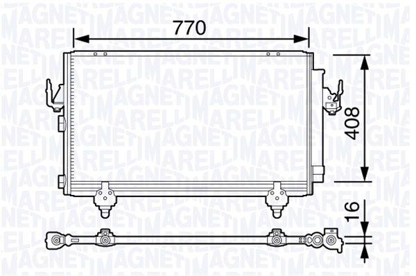 MAGNETI MARELLI Конденсатор, кондиционер 350203691000